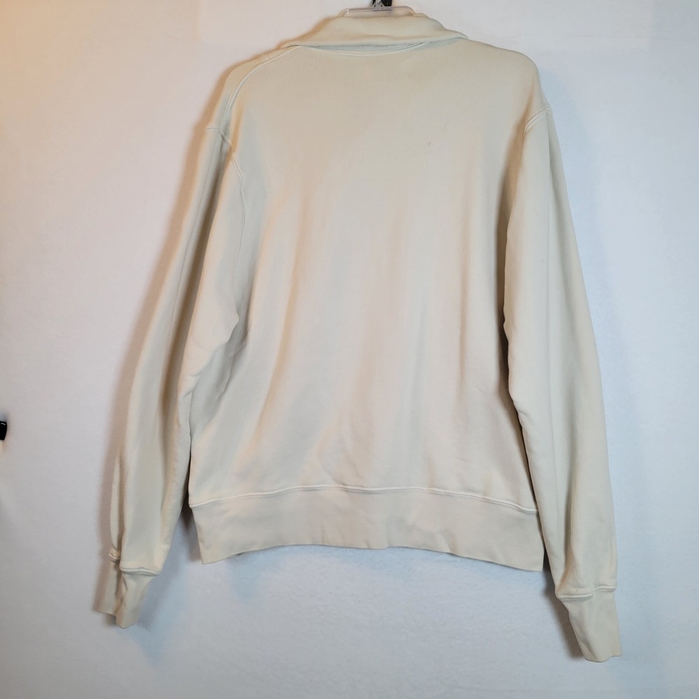 Les Tien Mens Pullover Fleece Cotton Pullover Sweater Size Large White Preppy - Picture 5 of 10